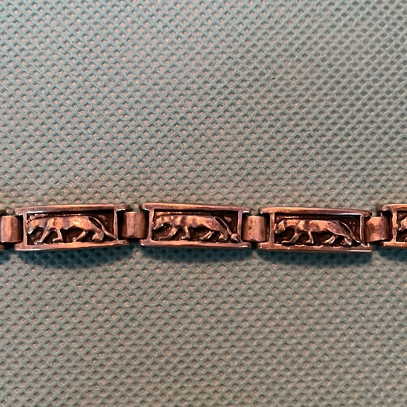 Panther Sterling 7.5” Silver Articulated Chain Bracelet - Picture 5 of 5